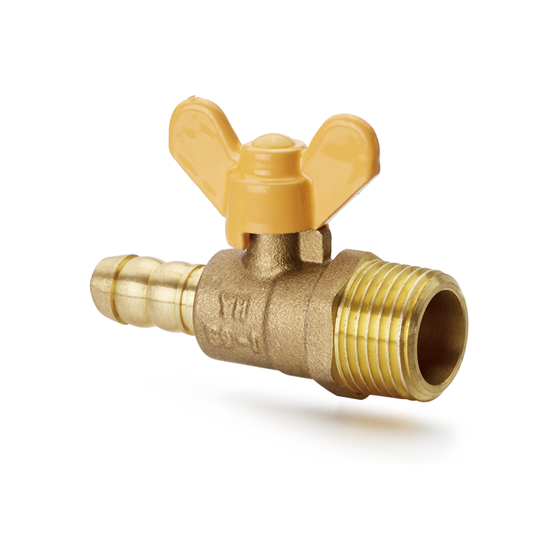 বাটারফ্লাই হ্যান্ডেল সহ YH-207 ব্রাস বল ভালভ（M/hose সংযোগকারী）